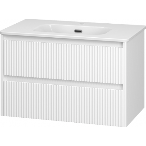 Brevita Тумба с раковиной Riva 80 подвесная белая