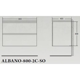 BelBagno Мебель для ванной ALBANO 800 Cemento Verona Grigio, TCH