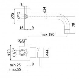 Смеситель для раковины Paffoni Stick SK006CR70 Хром