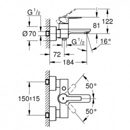 Смеситель для ванны Grohe Lineare 33849001 хром