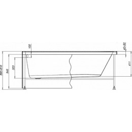 Aquanet Каркас для ванны Light 150