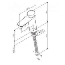 Смеситель для раковины Am.Pm Inspire 2.0 F50A02500 хром