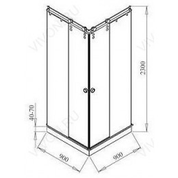 Aquanet  Душевой уголок Alfa Cube 90x90 NAA1142