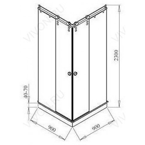 Aquanet  Душевой уголок Alfa Cube 90x90 NAA1142