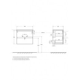 BelBagno Тумба с раковиной Kraft 39-60 подвесная Bianco Opaco с раковиной BB600/390ETL