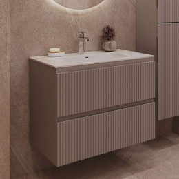 Aquanet Тумба с раковиной Джейн 2.0 80 Flat подвесная мокко матовый