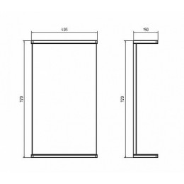 ASB-Mebel Зеркало Марко 40 белый/дуб золотой