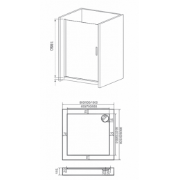 Good Door Душевое ограждение PANDORA DR-100-C-CH