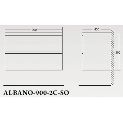 BelBagno Мебель для ванной ALBANO 900 Rovere Rustico, BTN