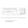 BelBagno Мебель для ванной Eco Cer-N 120-1 L bianco lucido CZR-8095-120-L ручки серые
