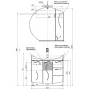 Зеркальный шкаф Aquanet Моника 85 белый