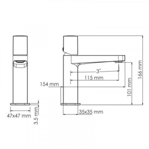 Смеситель для раковины WasserKRAFT Nuthe 9103 черный матовый