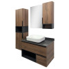 Зеркальный шкаф Comforty Штутгарт-90 дуб тёмно-коричневый 00004151038
