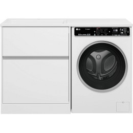 Misty Тумба с раковиной под стиральную машину Ингрид 130 L белая