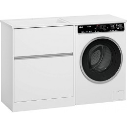 Misty Тумба с раковиной под стиральную машину Ингрид 130 L белая