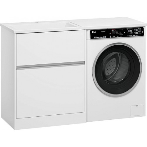 Misty Тумба с раковиной под стиральную машину Ингрид 130 L белая
