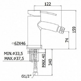 Смеситель для биде Paffoni Berry BR131CR хром