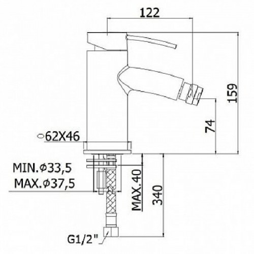 Смеситель для биде Paffoni Berry BR131CR хром