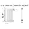 Трубчатый радиатор Rifar Tubog 2057 8 секций антрацит, боковое подключение
