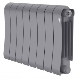 Радиатор биметаллический Royal Thermo Infinity 300 Silver Satin 8 секций, боковое подключение