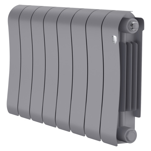 Радиатор биметаллический Royal Thermo Infinity 300 Silver Satin 8 секций, боковое подключение