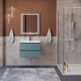 BelBagno Тумба с раковиной Kraft 60 подвесная Голубой матовый