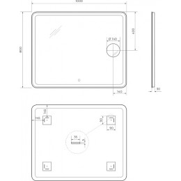 BelBagno Зеркало Marino 100x80 SPC-MAR-1000-800-LED-TCH-LNZ