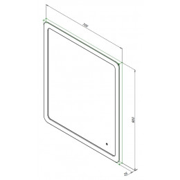 Зеркало Aquanet Ирис 70 см 326444 с подсветкой LED