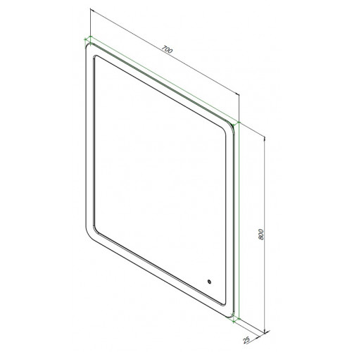 Зеркало Aquanet Ирис 70 см 326444 с подсветкой LED