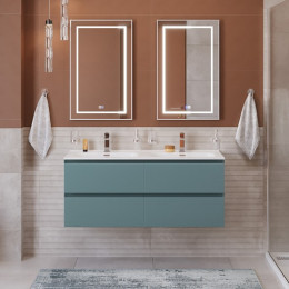BelBagno Тумба с раковиной Kraft 120-2 подвесная Голубой матовый