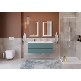 BelBagno Тумба с раковиной Kraft 120-2 подвесная Голубой матовый