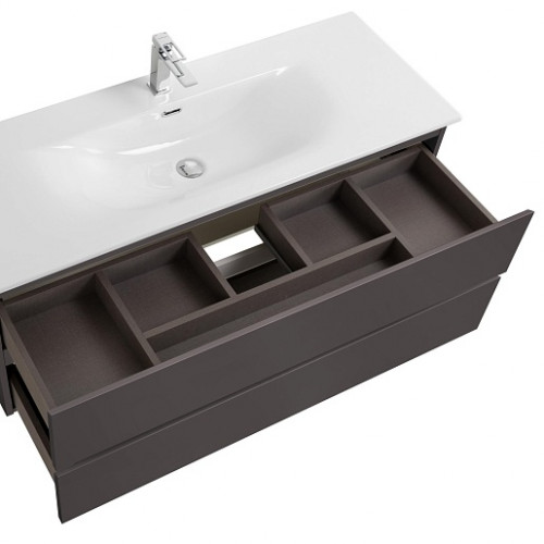 BelBagno Тумба с раковиной Kraft 120 подвесная Темно-Серый матовый с раковиной BB-8099-120