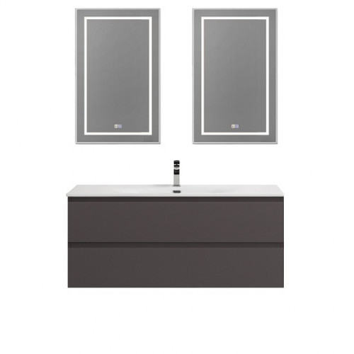 BelBagno Тумба с раковиной Kraft 120 подвесная Темно-Серый матовый с раковиной BB-8099-120