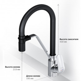 Смеситель для кухни Am.Pm Like F8007802 с подключением к фильтру хром