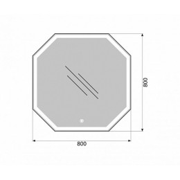 BelBagno Зеркало SPC-OTT-800-800-LED-TCH
