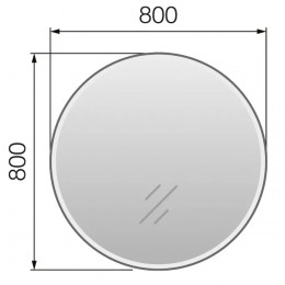 Зеркало 1Marka Aurora 80 см У85578 белый