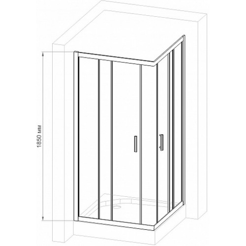 Royal Bath Душевой уголок HPD-C 100х90х185