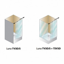 Kolpa San Душевая дверь в нишу Luna TV3D/S 90