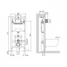 Инсталляция для унитазов BelBagno BB001-120