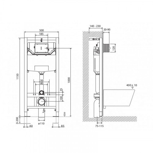 Инсталляция для унитазов BelBagno BB001-120