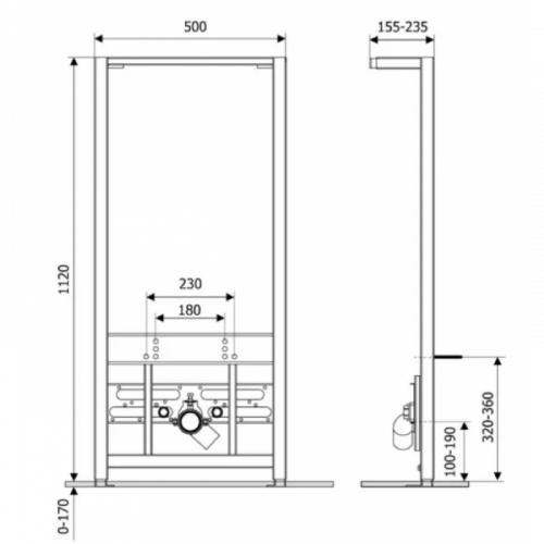 Инсталляция для подвесного биде Lavinia Boho RelFix 38030010