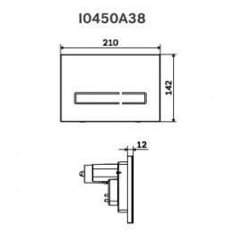 Клавиша смыва Am.Pm Touch Pro I0450A38 черный
