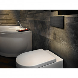 Панель слива Oli Slim 659055 черная soft-touch