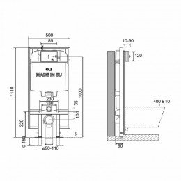Инсталляция для унитаза Oli OLI74 Plus S90 601803 механическая