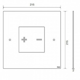 Клавиша смыва OLI PLC INO-X03 661003 хром матовый