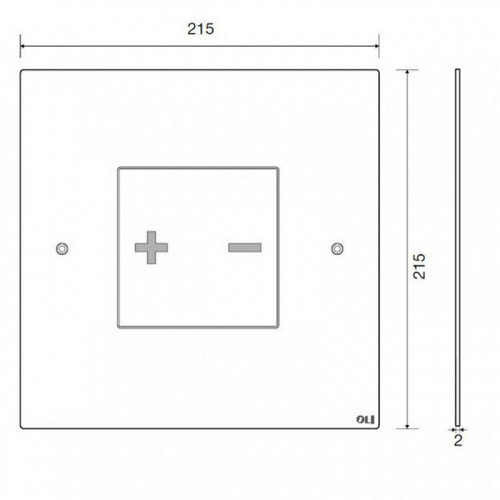 Клавиша смыва OLI PLC INO-X03 661003 хром матовый