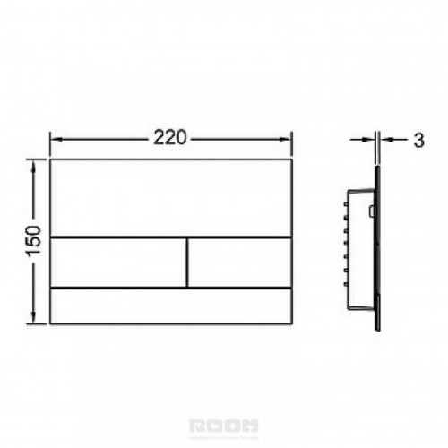 Кнопка смыва TECE Square II 9240833 черный матовый
