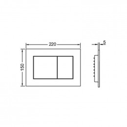 Инсталляция для подвесного унитаза TECE Now 9400414 с кнопкой смыва