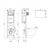Инсталляция для унитаза Oli Quadro 09262Q + панель слива RIVER DUAL хром глянец