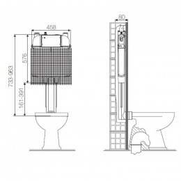 Инсталяция для унитаза OLI 74 601601